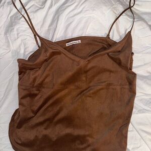Abercrombie & Fitch Brown suede Camisole Top
